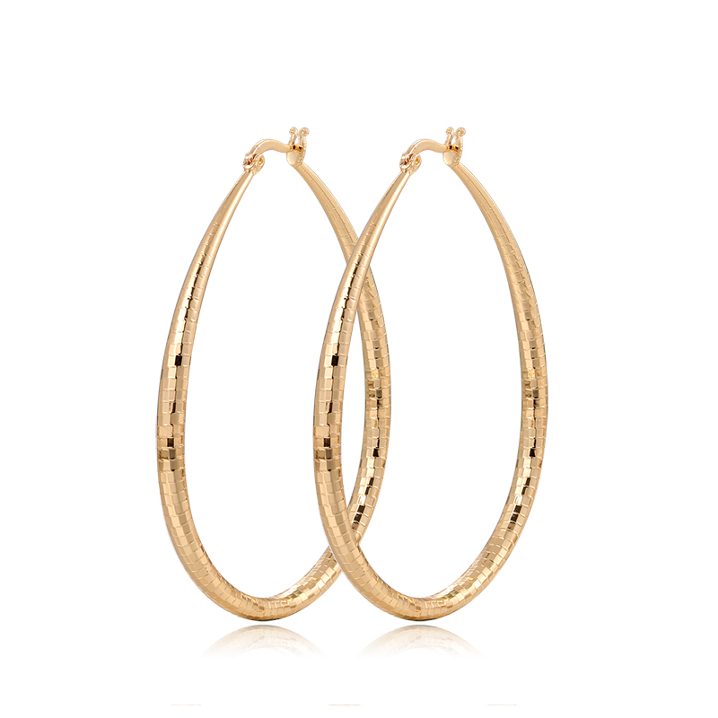 Wholesale fashion women texture big long drip plating 18k gold drop earring Wholesale fashion women texture big long drip plating 18k gold drop earring