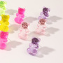 Colorful Ins Style Cartoon Bear Candy Color Animal Resin Stud Earring For Friends Colorful Ins Style Cartoon Bear Candy Color Animal Resin Stud Earring For Friends