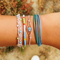 Wholesale Colorful Delicate Braided Cord Beads Bracelet Jewelry For Women Gift