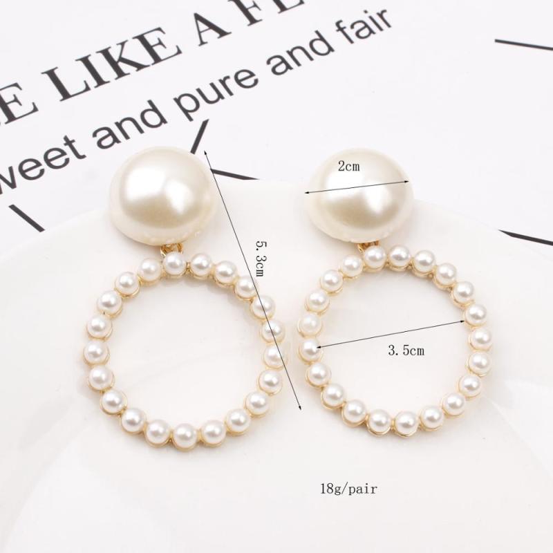 New INS Chandelier Earrings Elegant women Large Dangle Hoop Pearl drop Earring New INS Chandelier Earrings Elegant women Large Dangle Hoop Pearl drop Earring