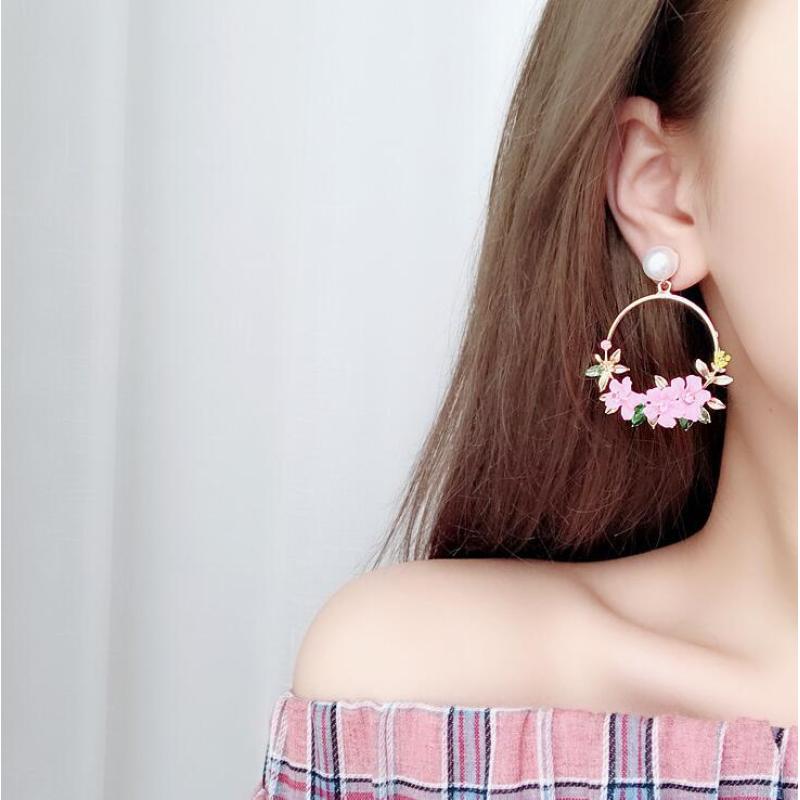 2020 Yiwu Wholesale New Arrival Korean Fashion Jewelry Flower Women Pearl Earrings