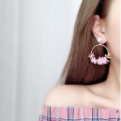 2020 Yiwu Wholesale New Arrival Korean Fashion Jewelry Flower Women Pearl Earrings