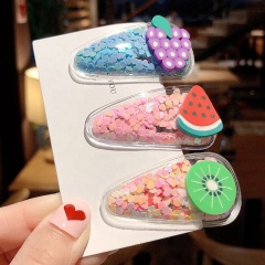 New fashion fruit shape creation france cute pvc hair clip set in hair pieces