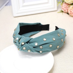Wholesale amazon popular fabric headband rhinestone hair bands for adult