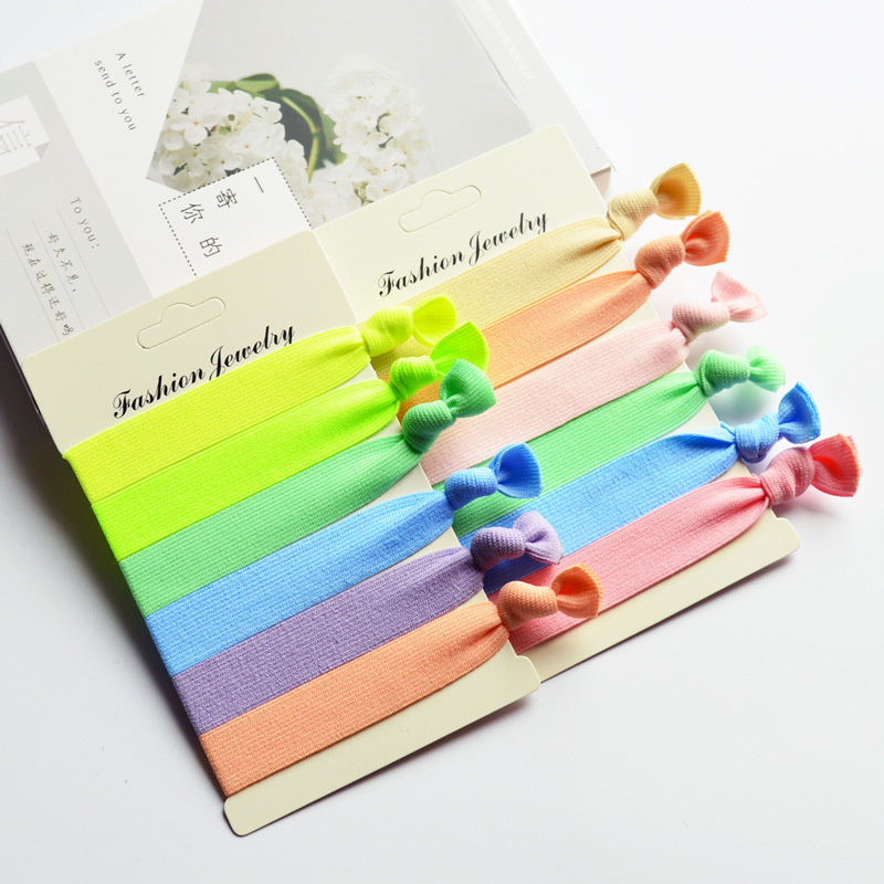 Solid colors Macarons Cotton ponytail holder Scrunchy ladies Hair Bow hair bands Solid colors Macarons Cotton ponytail holder Scrunchy ladies Hair Bow hair bands