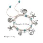Hot sale jewelry sterling silver ankle bracelet sea shell silver anklets for ladies