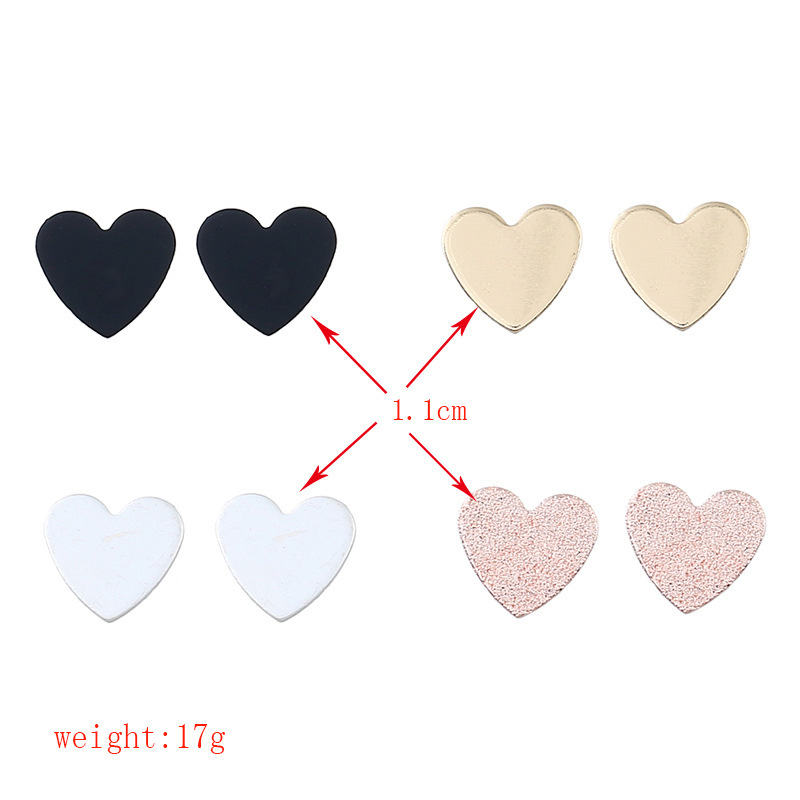 2020 fashion wholesale custom jewelry heart shape alloy stud earrings for women