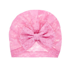 High quality newborn girl bow turban soft lace baby turban headband