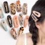 12pcs Headwear Styling Tools Hollow Geometric Acrylic Resin women Hair Barrettes