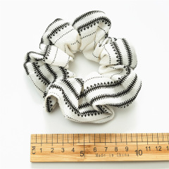 New simple ins fashion women Hair accessories stripe girls scrunchies hair ties