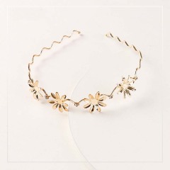 Vintage women elegant alloy crystal butterfly flower metal hairbands for girls