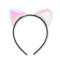 Korean sequin fabric cat ears headband girls children hair band