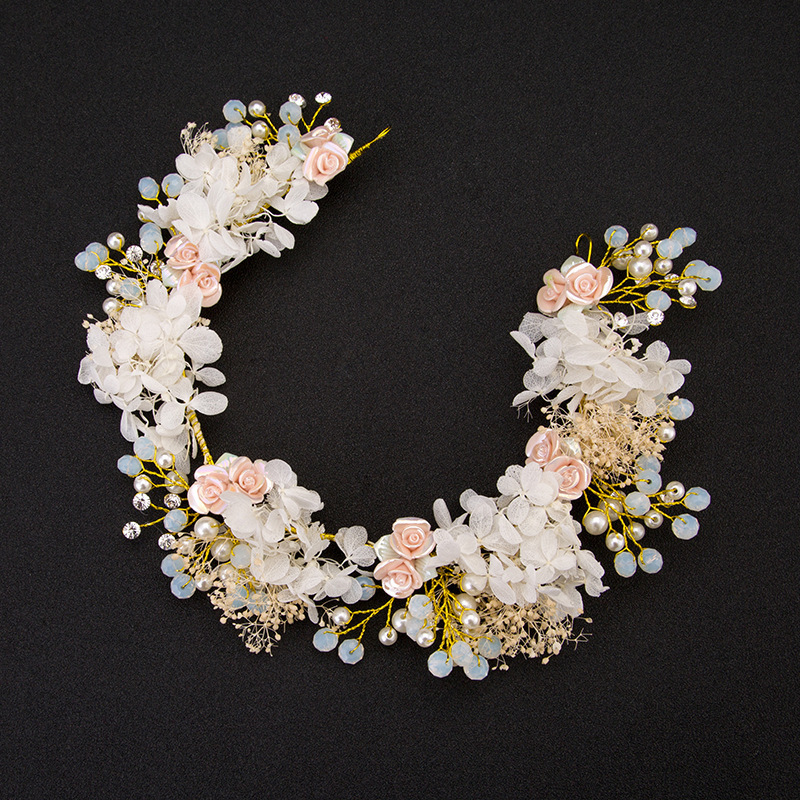 Wholesale OEM Rhinestone gold Wedding bridal floral flower hair bands Wholesale OEM Rhinestone gold Wedding bridal floral flower hair bands