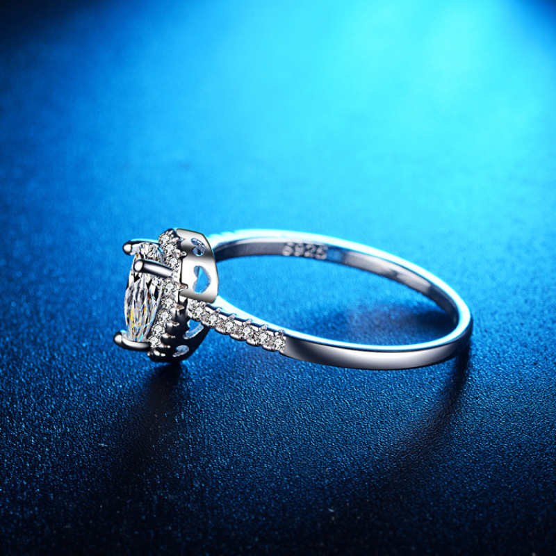 925 Sterling Silver Zircon Gemstone CZ Simple Statement Ring Engagement Ring 925 Sterling Silver Zircon Gemstone CZ Simple Statement Ring Engagement Ring