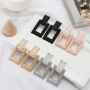 New fashion European and American geometric female square buckle alloy retro earrings New fashion European and American geometric female square buckle alloy retro earrings