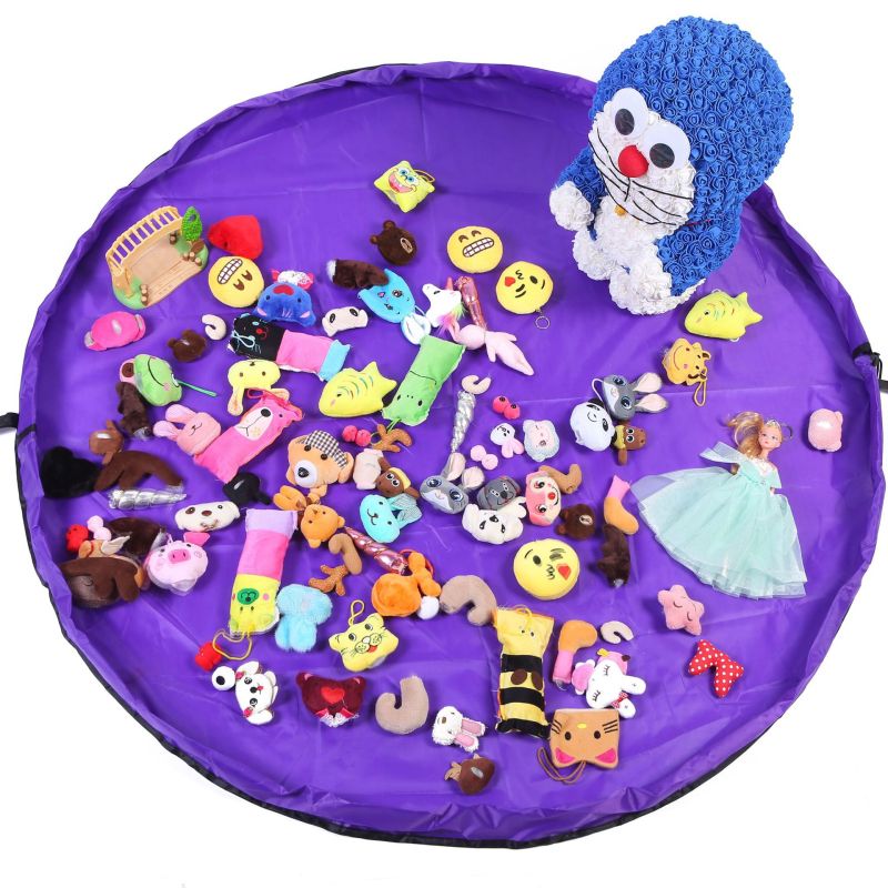 Portable waterproof fashion practical foldable play mat kids toy storage bags