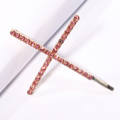 Korean X Cross Pearl Rainbow Crystal Hair Pins For Women Girls Handmade Ethnic CZ Stone