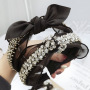 Yiwu hair accessories hot black lace bow gray pearl beads headbands Yiwu hair accessories hot black lace bow gray pearl beads headbands