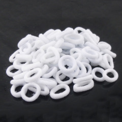 cheap 100pcs kids baby girls pink towel seamless kids elastic hair tie