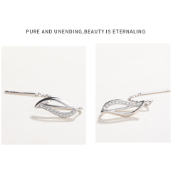 2019 new fashion christmas gift trendy korean women long drop sterling silver earring