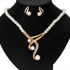 korean wish ins valentine's day gift bridal wedding jewellery earring necklace pearl set korean wish ins valentine's day gift bridal wedding jewellery earring necklace pearl set