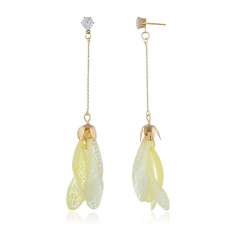 Temperament women zinc alloy rhinestone earring accessories dangle earrings