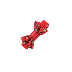 2020 hot sale small cute girls hair accessories fabric leopard bow hair clip