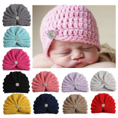 Handmade Crocheted Caps unisex baby Woolen Winter Knitted Beanie Hats