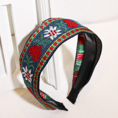 Retro wholesale ethnic fashion handmade anti-slip embroidery fashionable hairband for women