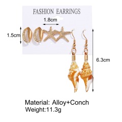 2020 wholesale summer fashion jewelry girls shell earrings sets for women
