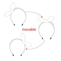 korean rhinestone hair accessories movable bow designer headbands