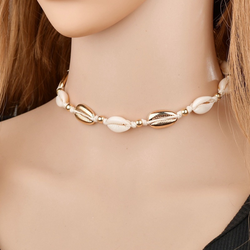 Decoration jewelry for women chain design pendant clam shell necklace