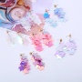Amazon wholesale bling  multi-layer splicing pentagram tassels star shape earrings