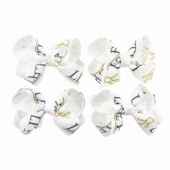 White pom pom hair clip crown bubble flower  8cm child bow hair clip in hair pieces