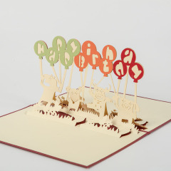 custom amazon new laser cut paper handmade tree christmas 3d birthday graduation card