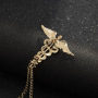 INS amazon korean fashion alloy rhinestone double men brooch chain for mans suit with chain INS amazon korean fashion alloy rhinestone double men brooch chain for mans suit with chain