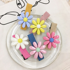 2020 summer children resin flower colorful elastic kids hair ties for baby girls