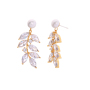 2019 Princess leaf style 925 silver and diamond for women for party earings 2019 Princess leaf style 925 silver and diamond for women for party earings