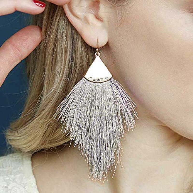 2020 INS Amazon Hot sale bohemia statement bridal tassel Earrings for women