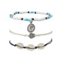 womens set two piece summer jewelry skull coin ankle bracelet shell anklet chains for women