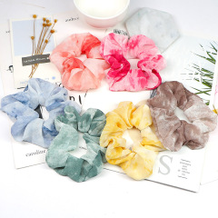 New Women Fashion Elastic Rubber Ponytail Holders Chiffon Hair Scrunchies