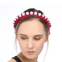 2020 new baroque women pearl hairband gold Hair Accessories Headwear Velvet big pearl headband