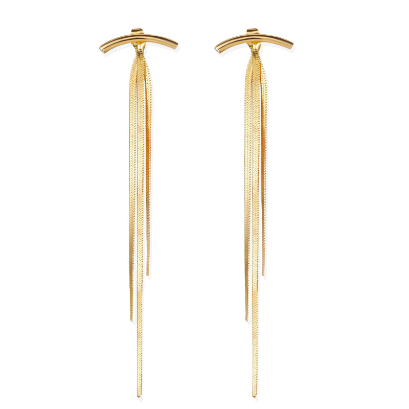 wholesale fashion tread women jewelry long tassel alloy earings for women 2020