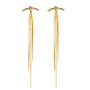 wholesale fashion tread women jewelry long tassel alloy earings for women 2020