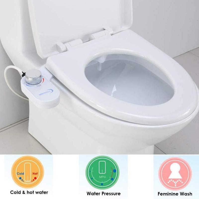 Non-electric bathroom water pressure control abs mechanical bidet attachment for toilet seat