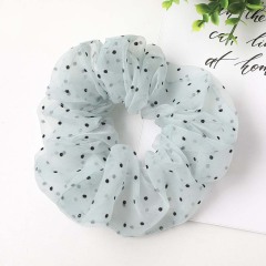 2020 wholesale girls transparent dot mesh large organza scrunchies for hair