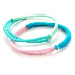 Wholesale new Korean simple girls double color knotted rubber hair rings