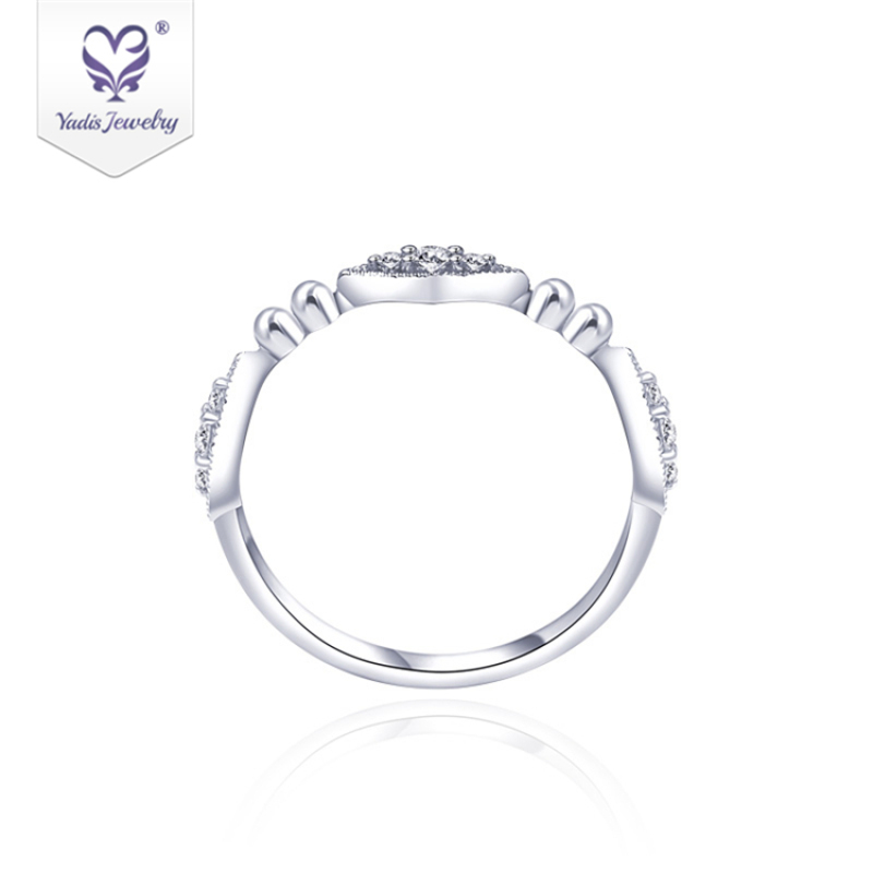 Custom fashion 14k 18k platinum moissanite diamond ring for women