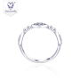 Custom fashion 14k 18k platinum moissanite diamond ring for women