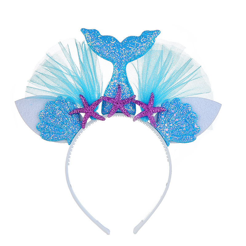 Mermaid hair Accessories Mermaid Headband  Flowers Sequin Hairband